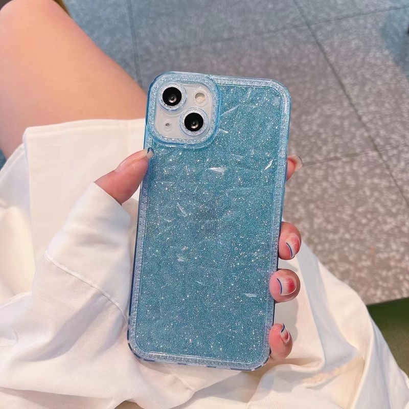 Ốp Điện Thoại Mềm Trong Suốt Chống Sốc Họa Tiết Kim Cương Cho iPhone 11 12 13 Pro Max XS X XR 7 8 plus