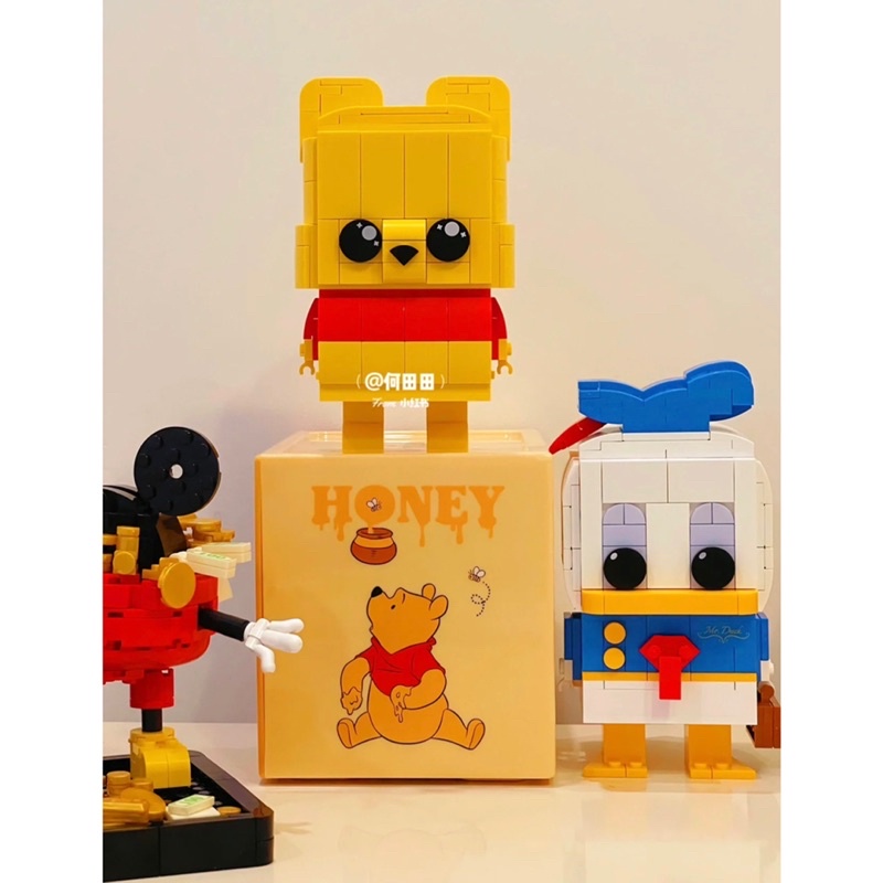Đồ chơi xếp hình lắp ráp nhân vật hoạt hình thế giới bên trong chuột Mickey Donald Gấu Pooh