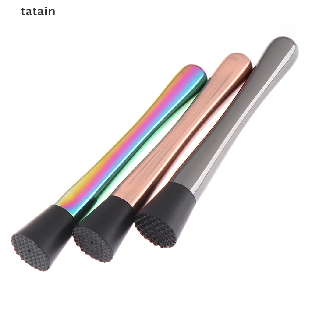 [TAT] Stainless Steel Ice Breaker Cocktail Muddler Swizzle Stick For Bar Tool CVX