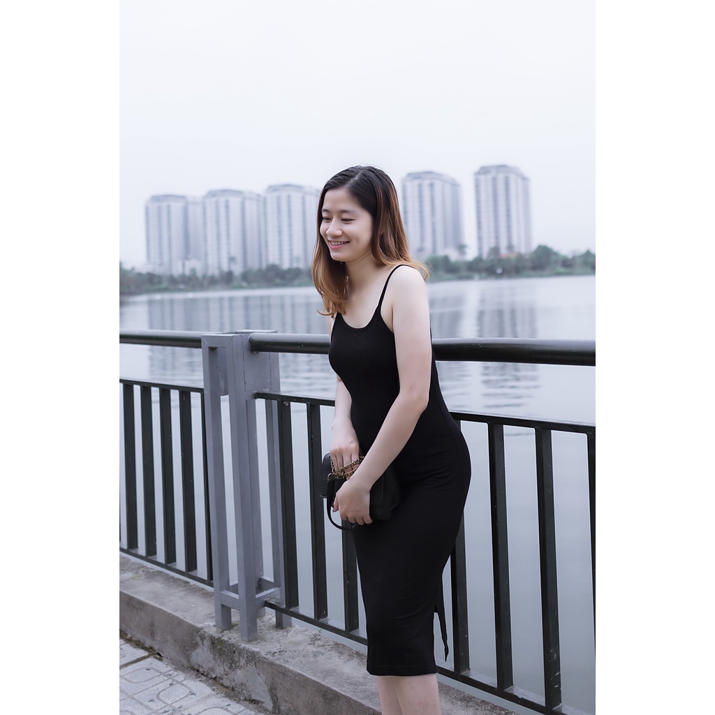 [ẢNH THẬT ] Đầm 2 dây đen - Váy hai dây ôm body quyến rũ | BigBuy360 - bigbuy360.vn