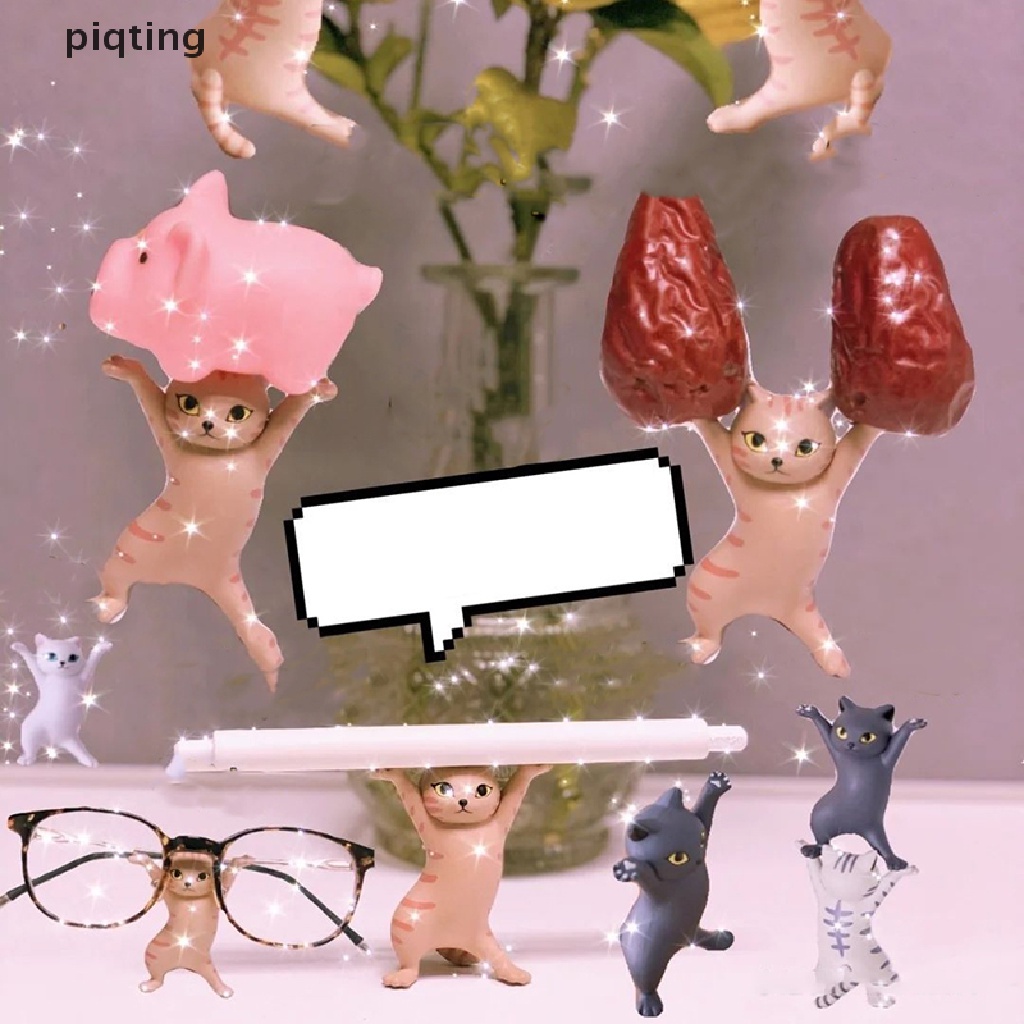 Giá Đỡ Bút Để Bàn Bằng Nhựa PPI Hình Mèo Dễ Thương
