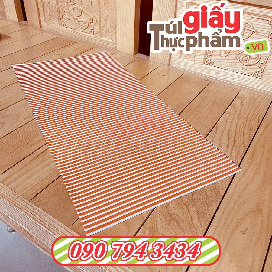 500 Giấy Gói Thời Trang, Giấy bọc quần áo, Giày dép phụ Kiện, linh kiện,gói hoa (Pelure 30x60cm - 35gsm - Kẻ Sọc)