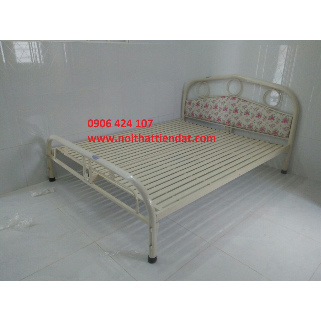 giường sắt đơn 1m6.