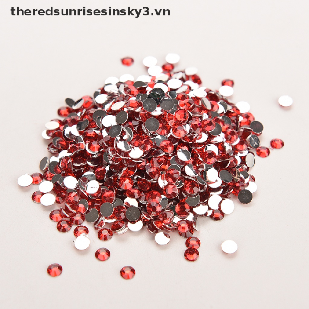 Set 1000 Hạt Pha Lê Tròn Mặt Phẳng Trang Trí Móng Tay Nghệ Thuật DIY 4mm