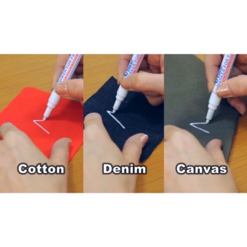 Bút vẽ lên vải không phai, mực trắng Artline.