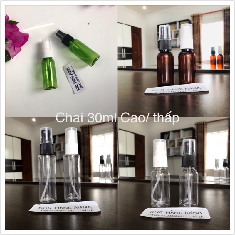 CHAI NHỰA XỊT SƯƠNG- CHAI NHỰA TRONG SUỐT XỊT SƯƠNG