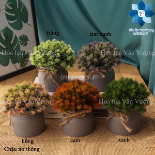 Hoa giả 🌺freeship🌺 chậu hoa nhựa để bàn