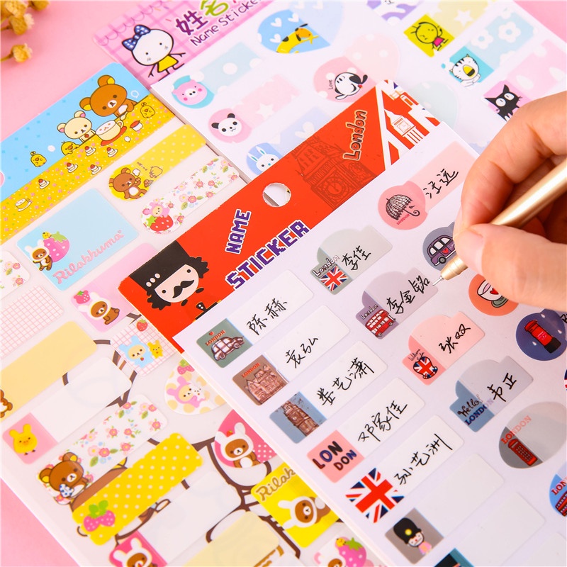 Sticker dán ghi tên, đánh dấu đồ dùng học tập - Name sticker