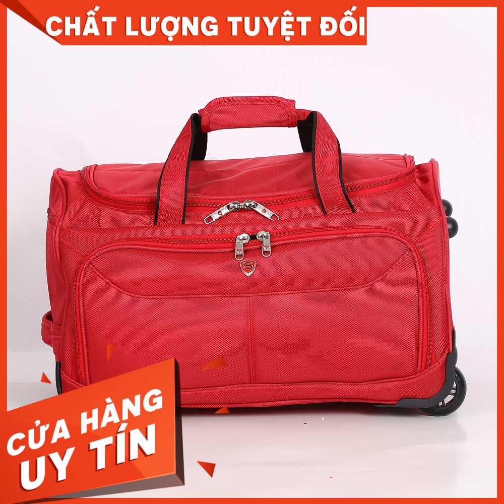 Túi du lịch có cần kéo SAKOS STILO TG00 (Đỏ phối dây kéo đỏ)