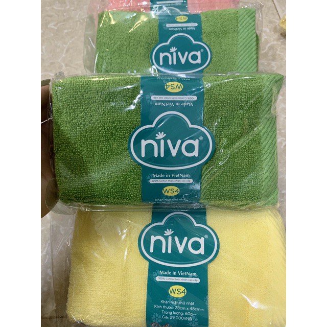 Khăn mặt niva cotton thiên nhiên ( WS4 )