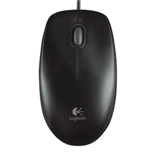 Chuột có dây Logitech B100 bấm êm bền bỉ - Hàng chính hãng