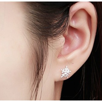 Bông Tai Mạ Bạc 925 Hình Ngôi Sao / Trái Tim / Vương Miện / Ngọc Trai Thời Trang Hàn Quốc Cho Nữ