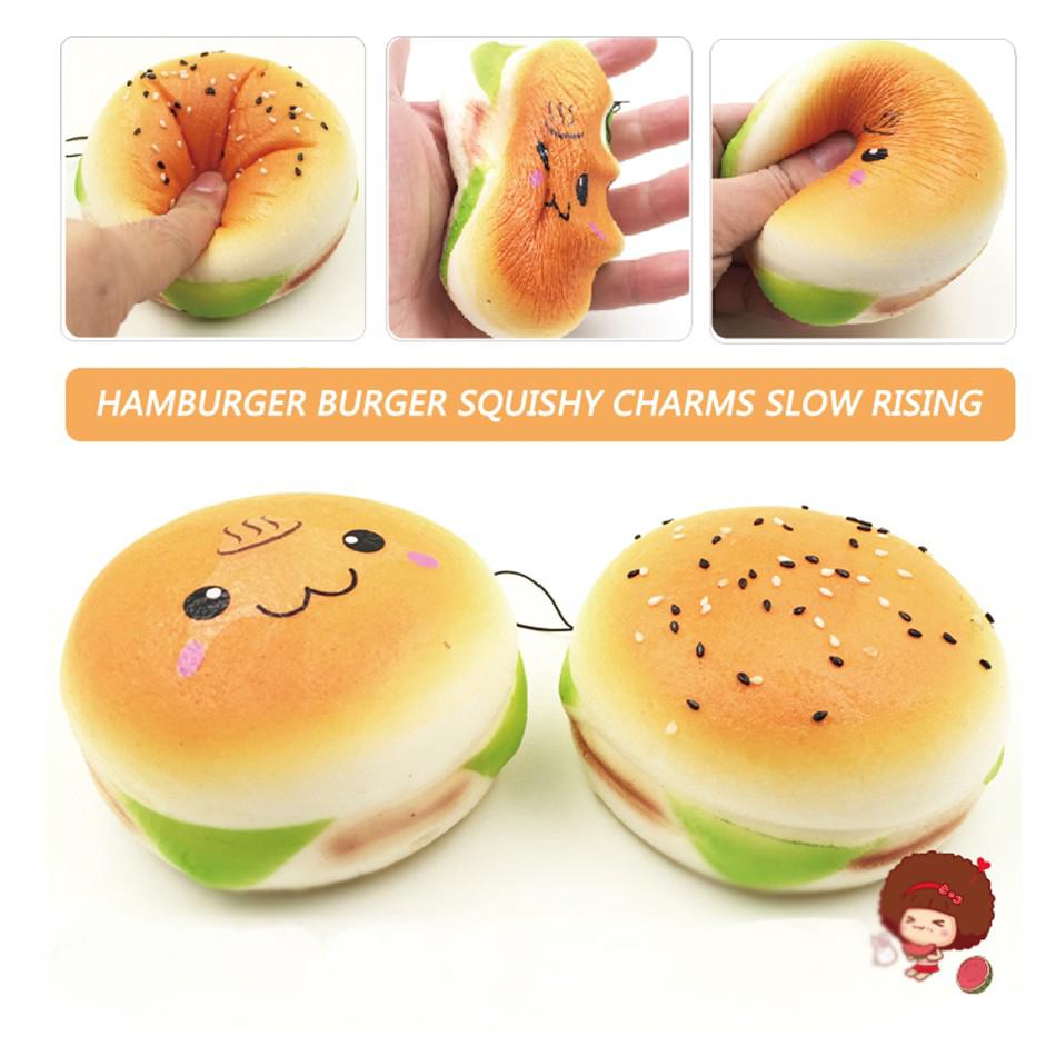 Đồ chơi Squishy hình bánh Hamburger 10cm