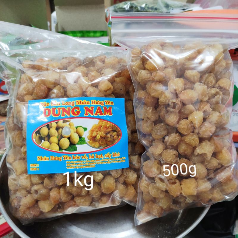 Long nhãn/cơm nhãn sấy Hưng Yên gói lẻ 500g, nấu chè dưỡng nhan, sâm bổ lượng