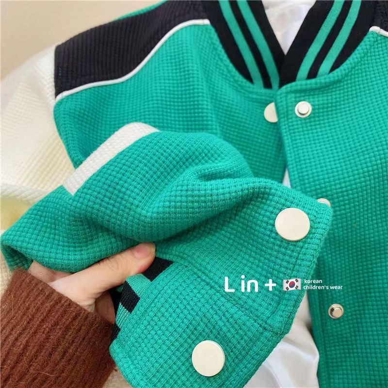 Áo Khoác Bóng Chày Phong Cách Hàn Quốc Thời Trang Xuân Thu Mới 2022 Dành Cho Bé Trai Gái