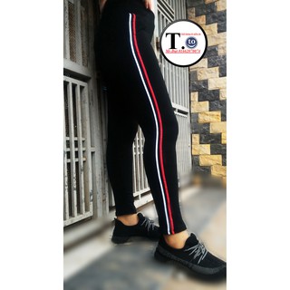 Quần Thun Nữ - legging ( 2 sọc trắng đỏ - CHỌN MÀU INBOX GIÚP MÌNH)