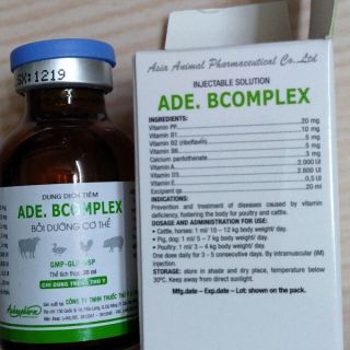 Bồi dưỡng cơ thể gà đá ade bcomplex 20ml