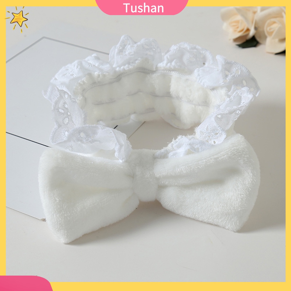 Băng đô co giãn phối ren xinh xắn buộc nơ đáng yêu dành cho nữ