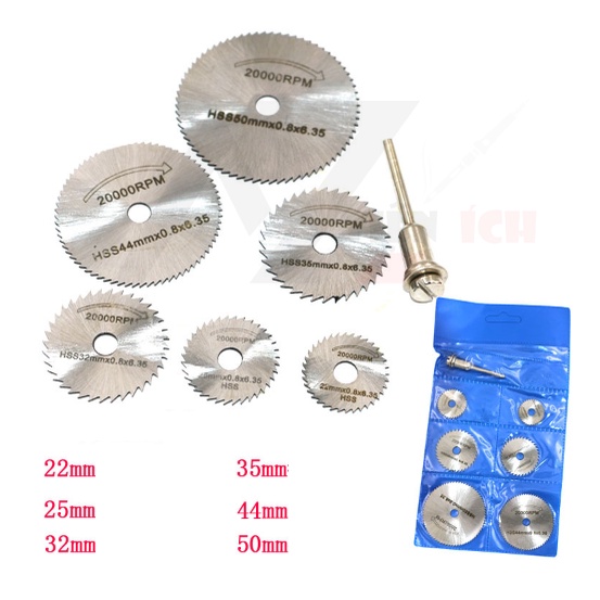 Set 6 lưỡi cưa mini, Bộ 6 lưỡi cưa mini, gắn máy khoan máy mài cắt, lưỡi cưa gỗ, Bộ chuyển đổi máy khoan thành máy cắt