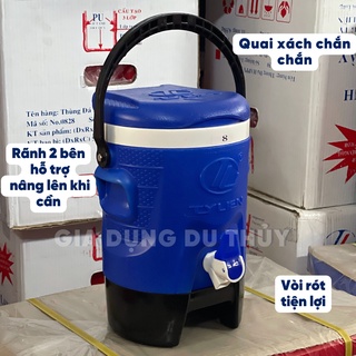 Thùng đá giữ nhiệt có vòi dung tích ngoài 16L-20L-26L giữ lạnh 36h supercool Tý Liên của tổng kho gia dụng Du Thủy