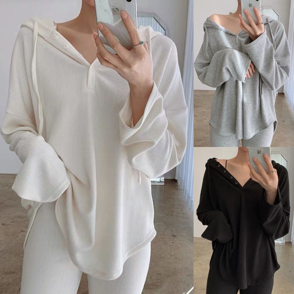 Áo Hoodie Dài Tay Thiết Kế Mới Thời Trang Dành Cho Nữ