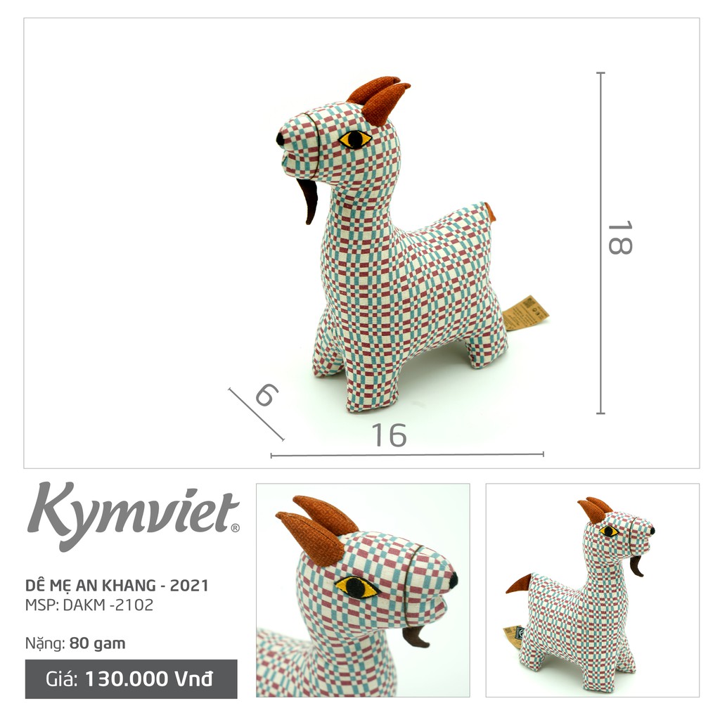 Đồ Chơi Nhồi Bông Hình Dê An Khang Mẹ Kymviet Craft Cotton