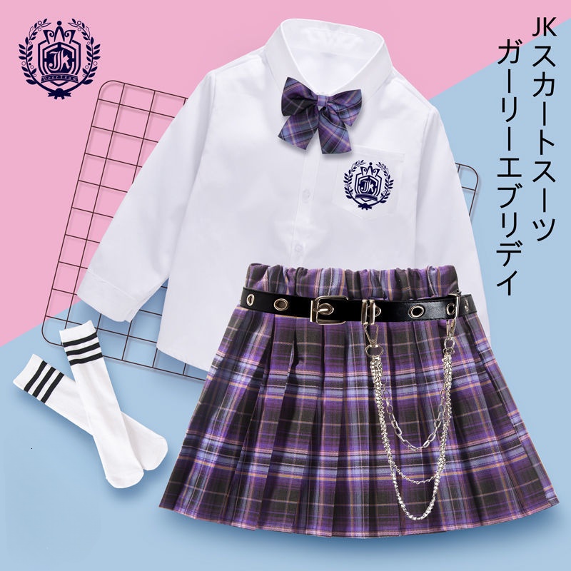 Chân Váy Đồng Phục Xếp Ly Sọc Ca Rô Thời Trang Mùa Thu Xinh Xắn Cho Bé Gái