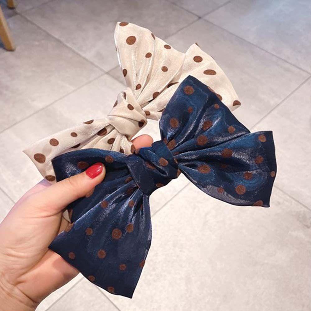 Kẹp Tóc Nơ Vải Chiffon Thời Trang Hàn Quốc Cho Nữ