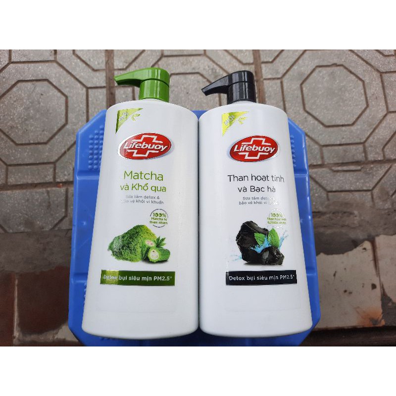 Sữa tắm LIFEBUOY  Matcha khổ qua / Than hoạt tính  800g