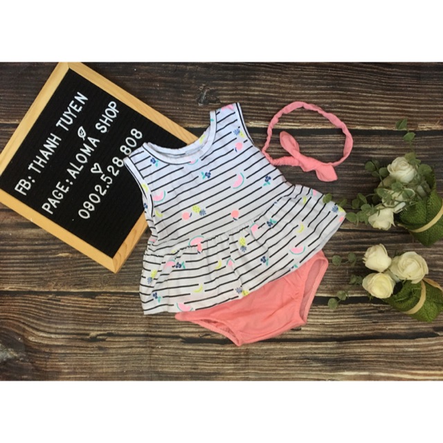 Combo 5 bộ babydoll bé gái 3-11kg