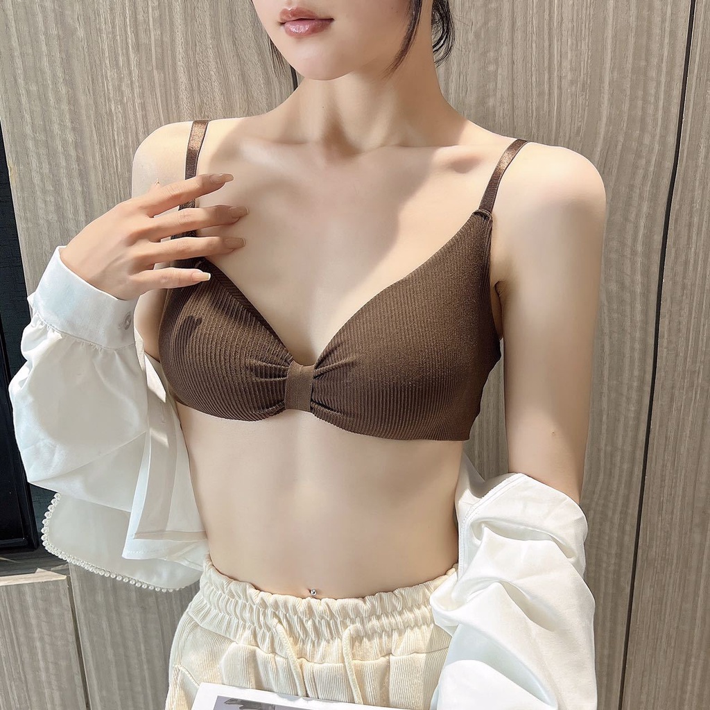 Áo lót gân tăm nơ áo bra cách điệu siêu xinh siêu tôn dáng AL003 Tymtym