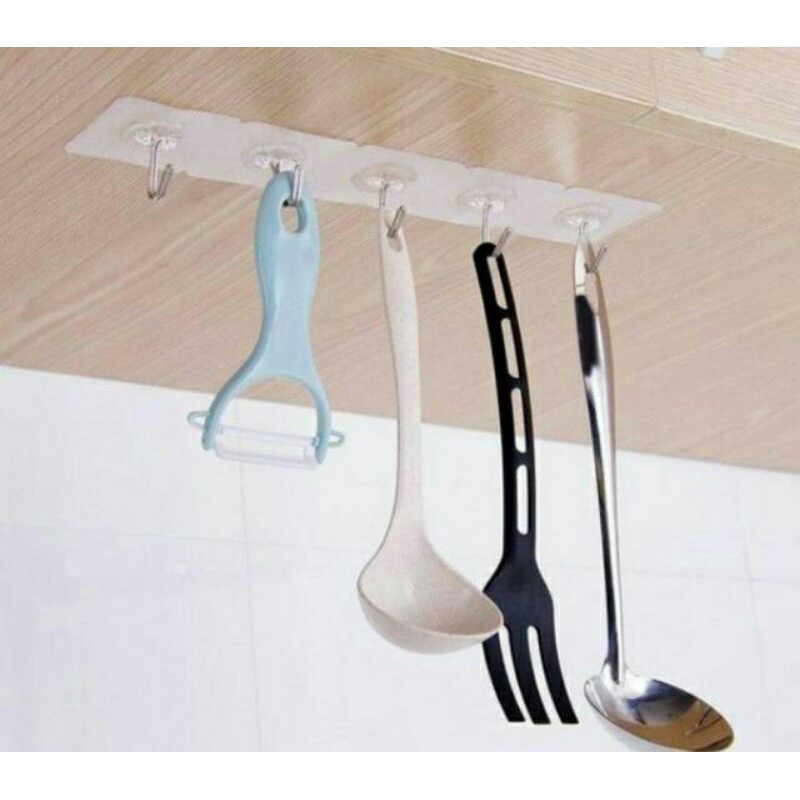 Combo 10 chiếc móc dán tường chịu lực siêu dính trong suốt