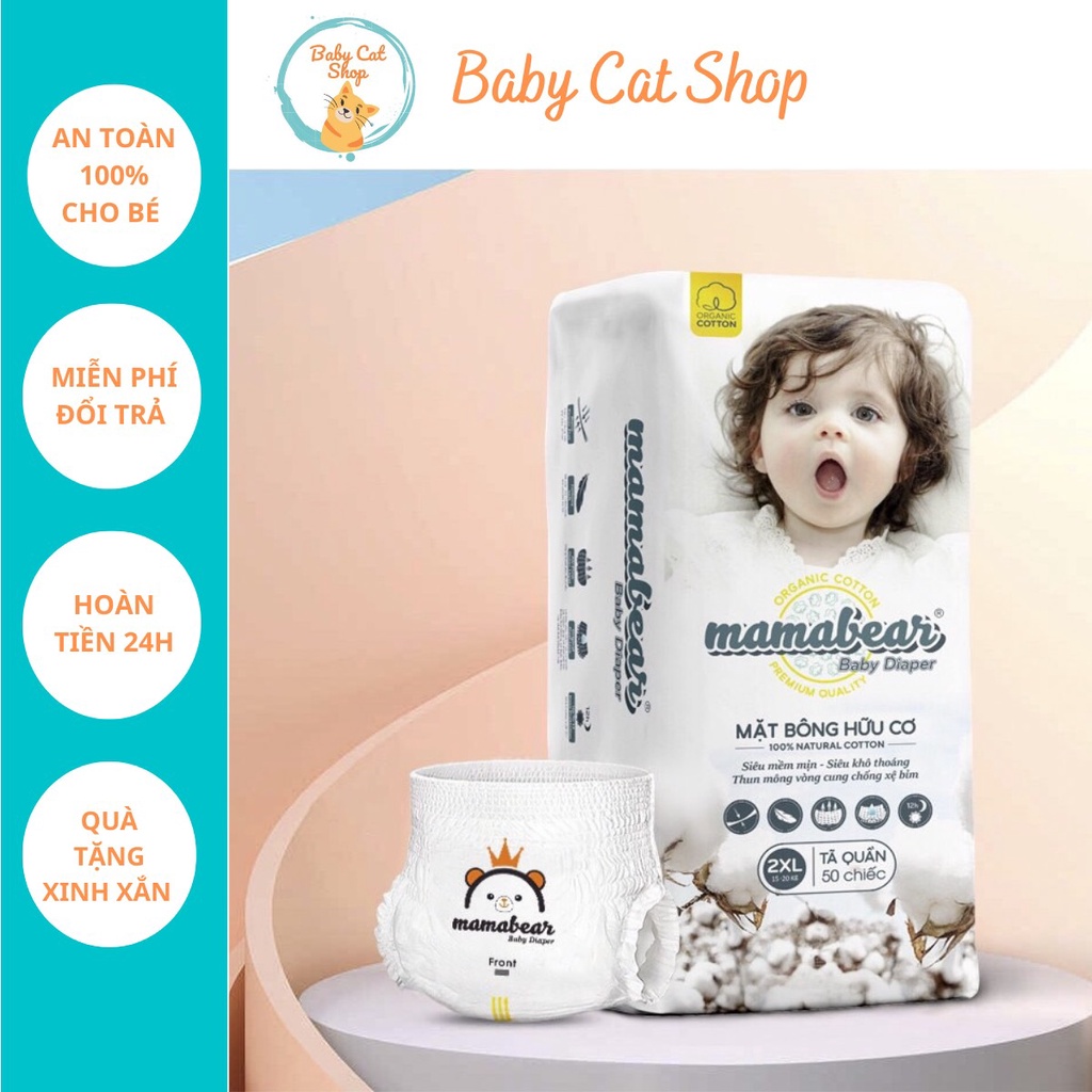 BỈM QUẦN MAMA BEER SIÊU MỎNG, SIÊU NHẸ, THẤM HÚT TỐT - ĐỦ SIZE S/M/L/XL/XXL/XXL - 50 Miếng Giá Rẻ