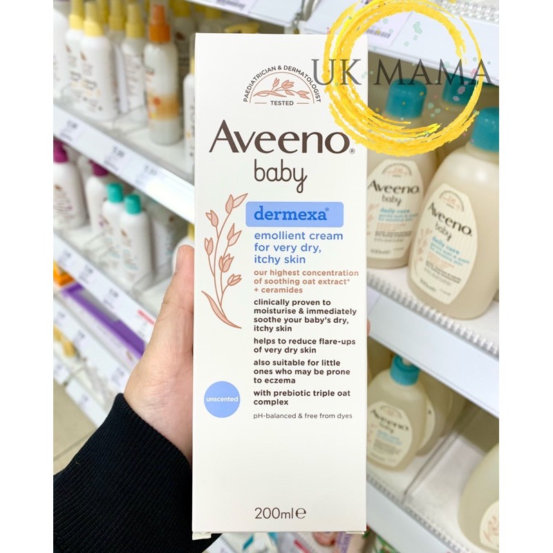 Kem dưỡng ẩm toàn thân Aveeno Baby Dermexa cho bé da khô, chàm 200ml