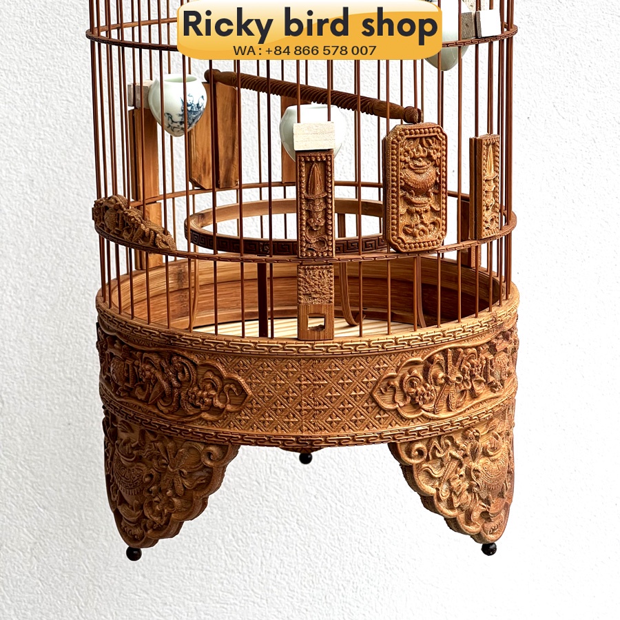 Lồng chim tre, Puteh bird cage -  Teapot 01 design
