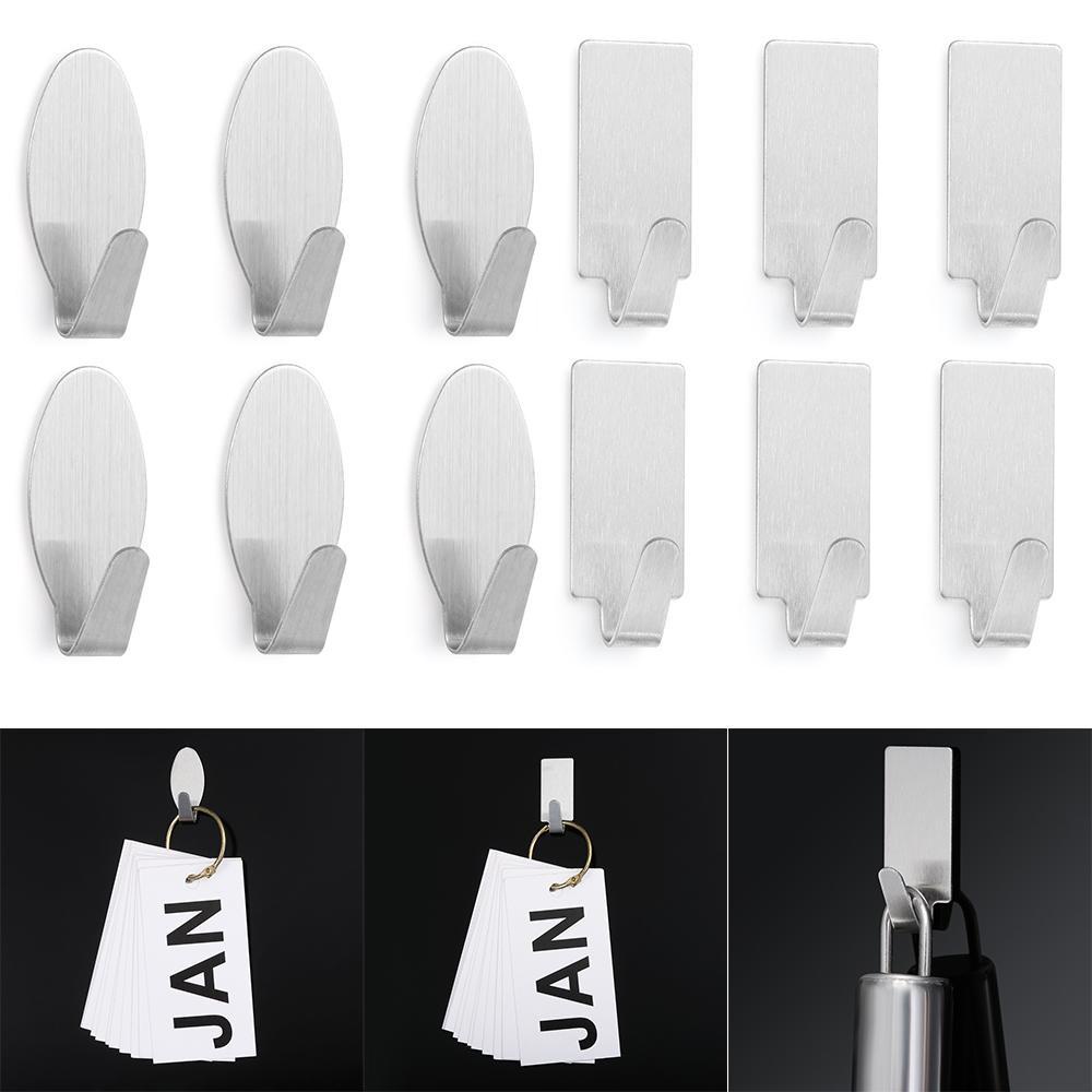 Set 6 Móc Treo Đồ Gắn Tường Bằng Thép Không Gỉ Mẫu Mới Cho Nhà Bếp /