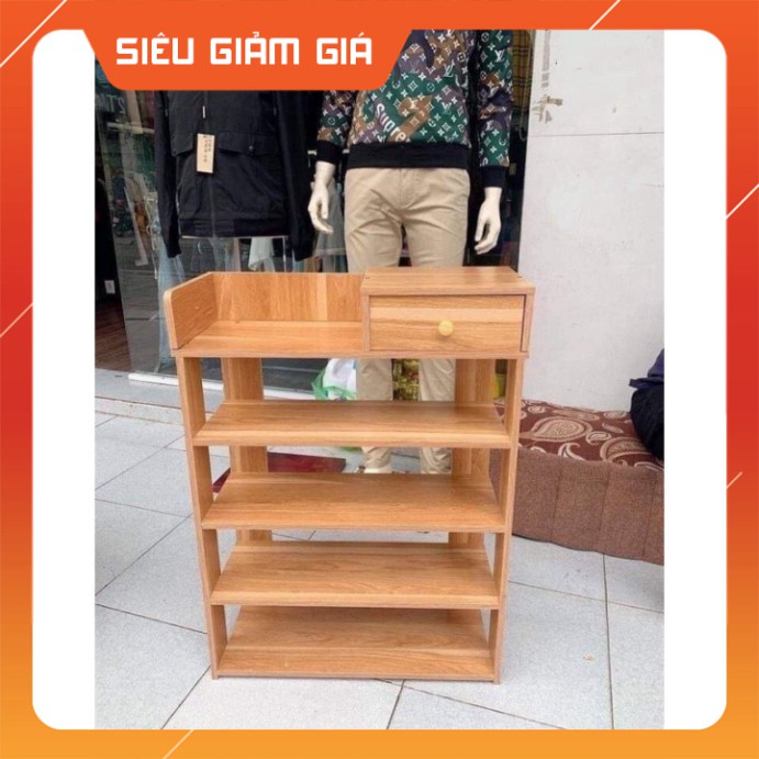 Kệ Giầy Gỗ 5 tầng có ngăn kéo (Siêu rẻ)