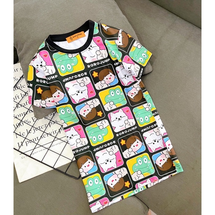 12-22kg | Đầm suông bé gái thun lạnh L1, đơn giản SIÊU RẺ