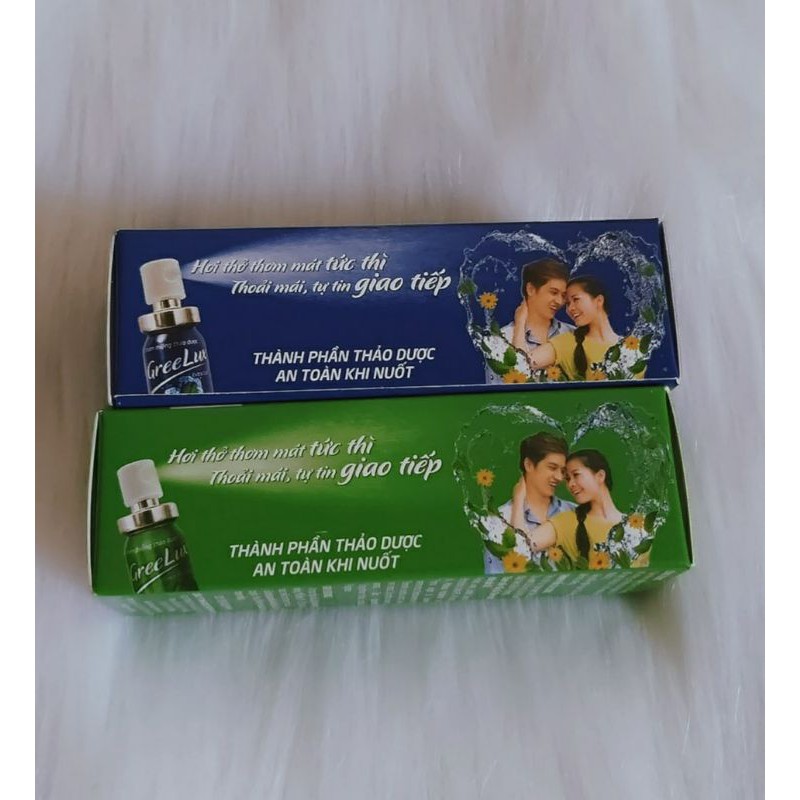 Xịt thơm miệng Greelux Extra Cool Thảo Dược chai 12ml - nước khử mùi hôi miệng gree lux bạc hà bình mini