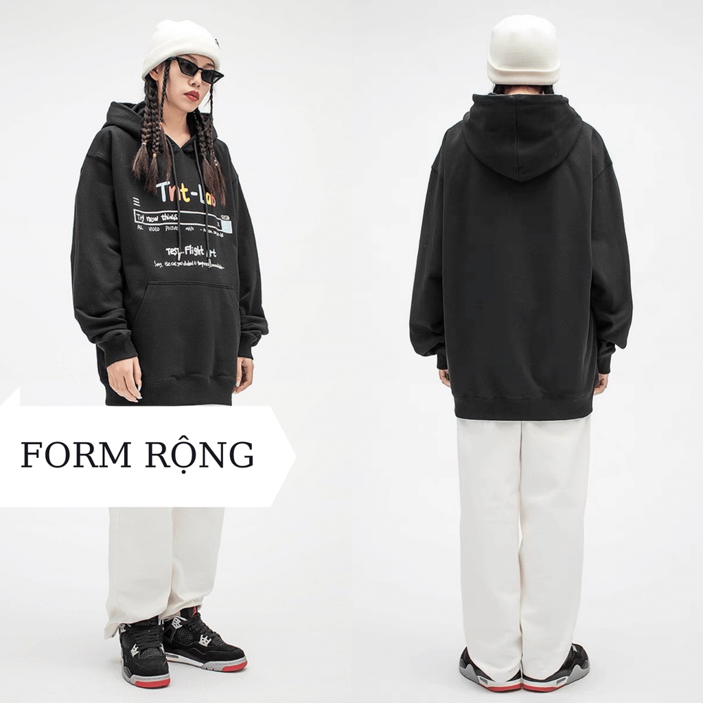 Áo hoodie nữ form rộng Min Room, áo nỉ unisex mũ hai lớp dày dặn AHTNT