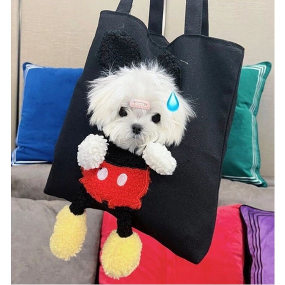 Túi Vận Chuyển Chó Mèo Thú Cưng, Túi Tote, Túi Vải canvas chuột mickey