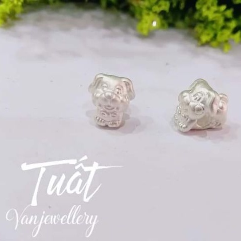 Charm 12 con giáp bạc nguyên chất ( tặng chỉ đỏ)_ Van jw