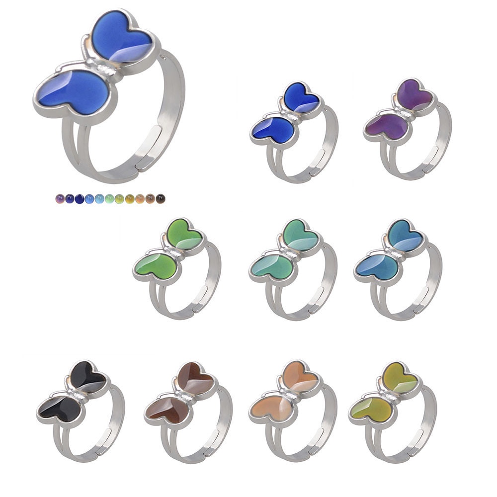 1 Nhẫn Hình Mặt Trăng, Bươm Bướm, Trái Tim, Có Thể Điều Chỉnh Nhiệt Độ