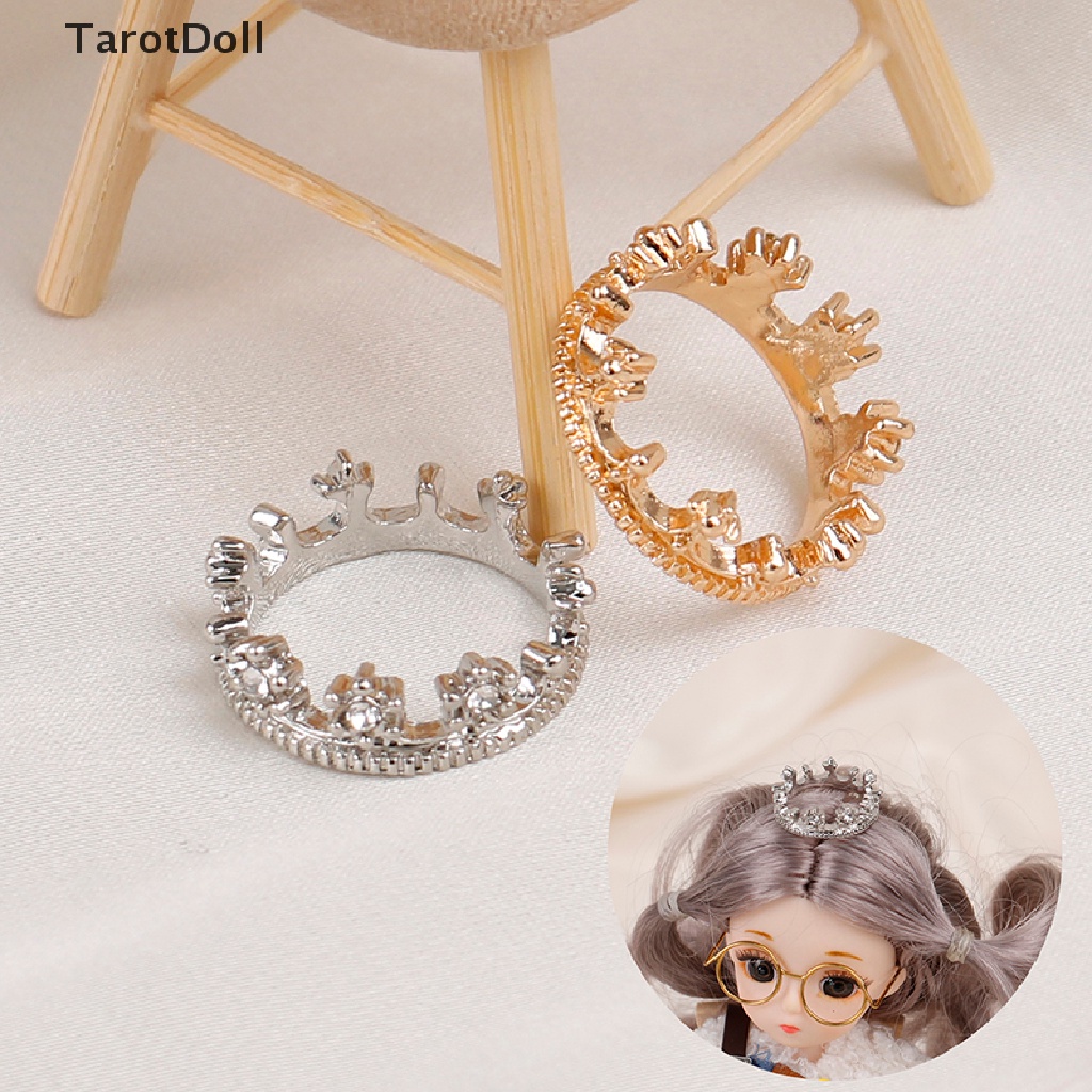 Vương Miện Kim Loại Mini Dành Cho Búp Bê Tỷ Lệ 1: 12