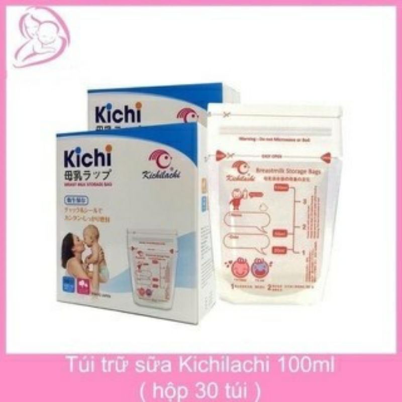 Set 6 túi trữ sữa kichi 100ml
