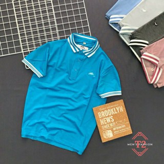 Áo Thun Nam Tay Ngắn Polo AT27 Có Cổ Ngực Thêu Cá Heo Siêu Đẹp