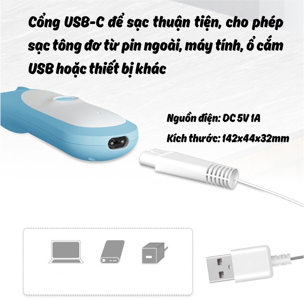 Tông Đơ Hớt Tóc Trimmer Chống Nước Cho Bé