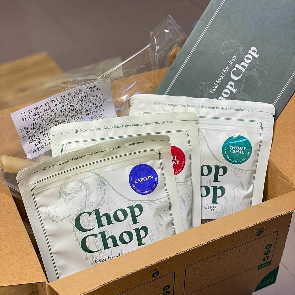 Snack tươi cho chó Chopchop hàn quốc, thức ăn vặt raw cao cấp sấy cho chó Con Mèo Xiêm