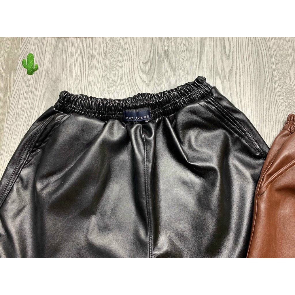 quần short da logo trước có 2 túi bên cá tính đẹp p