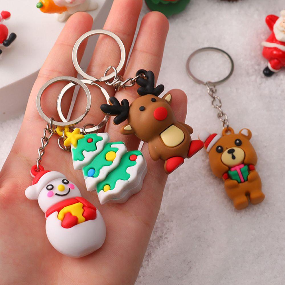 BSUNS Móc Khóa Hình Ông Già Noel Tuần Lộc Hoạt Hình Dễ Thương